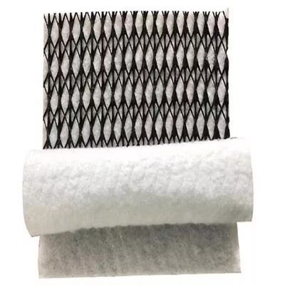 3Dプラスチック排水 8mm x 6mmのジオネットと長繊維のジオテキスタイルを持つジオコンポジット