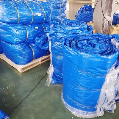 コーティングされたPEタール 防水 軽量 屋根カバー 青いポリエチレンタール PEシート