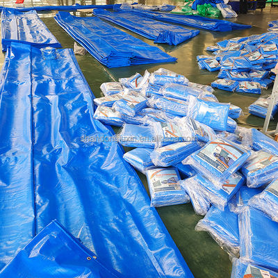 コーティングされたPEタール 防水 軽量 屋根カバー 青いポリエチレンタール PEシート