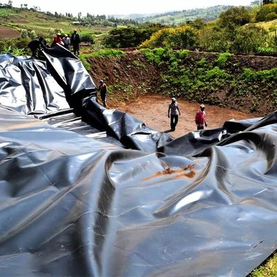 1.0mm HDPE 魚池用 地膜 幅 1~6m 化学物剤耐性 黒い 地膜