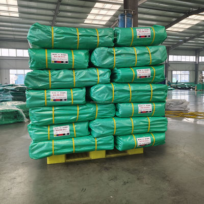 軽量 12 x 6 メートル 緑色 PE タンパウリン シート 重荷用防水シールド