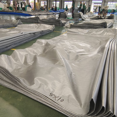 500D-1500D 繊維数 屋根保護用重用キャンバスタンパウリン UV耐性