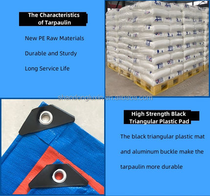 パーソナライズされたラミネートPEタパウリン 軽量ストライプスタイルでプラスチック製布のシート