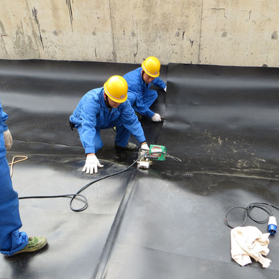 1mm HDPE 地膜 魚の池と埋立地に 幅 1m-8m 現場検査 耐久性