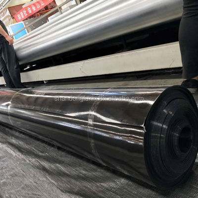 1m-8m 幅 2重質感 HDPE 地膜 魚池と埋立地に 1mm 厚さ
