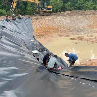 HDPE ゲオメムラン 透き通れない池の敷き水 PE 防水 ブラック プラスチック 池の敷き紙ロール