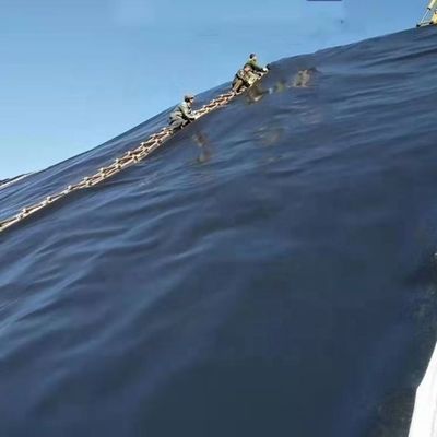 1-6m 幅 黒色 HDPE 地膜 80mil 60mil 魚池のラインナー 埋立地に使用